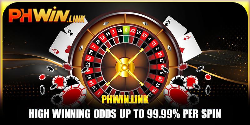 High winning odds up to 99.99% per spin